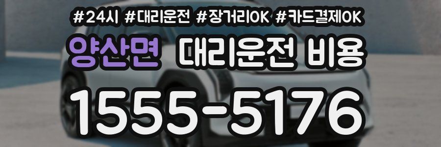 양산면 대리운전 비용