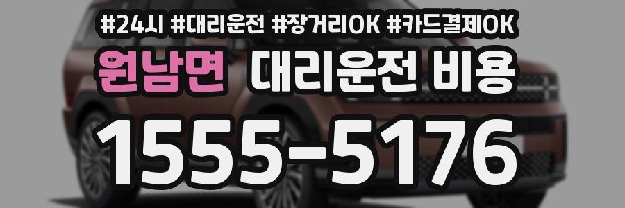 원남면 대리운전 비용