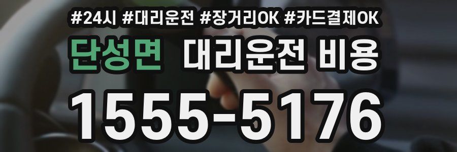 단성면 대리운전 비용