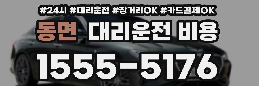 동면 대리운전 비용