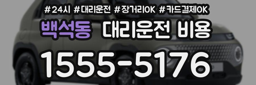 백석동 대리운전 비용
