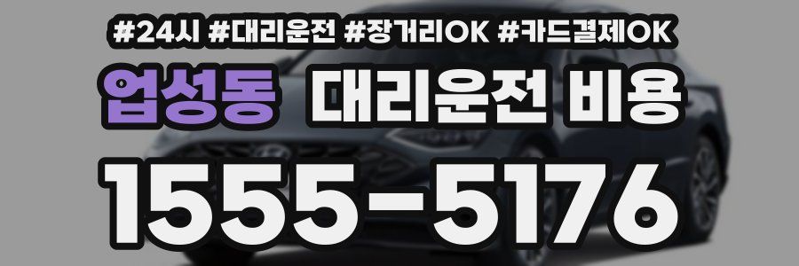업성동 대리운전 비용