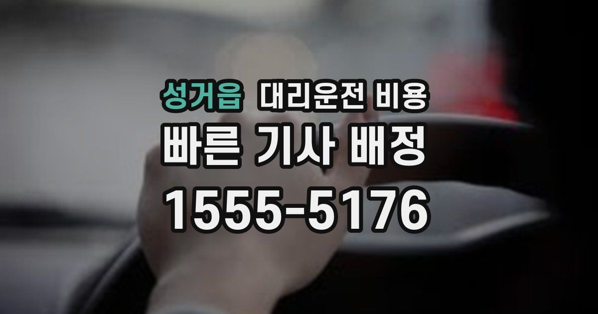 성거읍 대리운전 가격