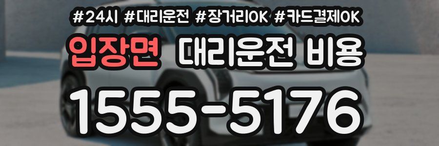 입장면 대리운전 비용