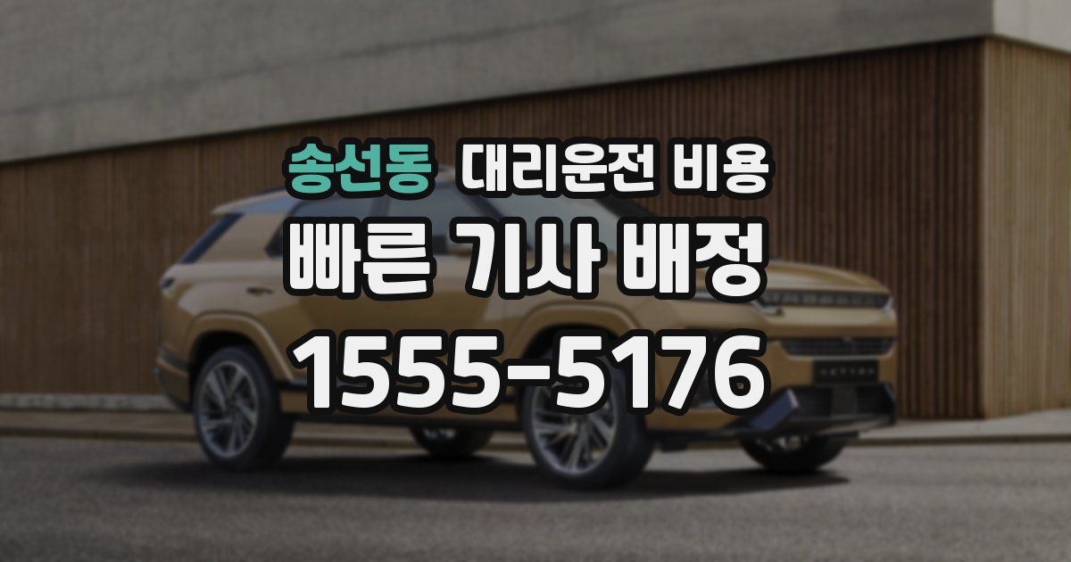 송선동 대리운전 가격