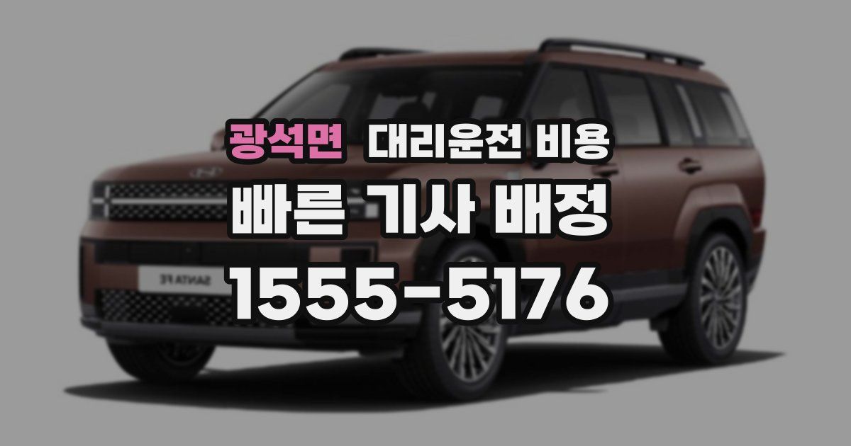 광석면 대리운전 가격