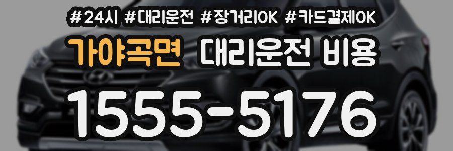 가야곡면 대리운전 비용