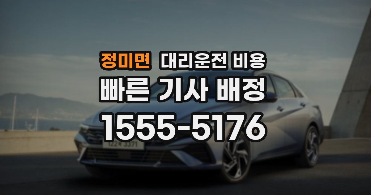 정미면 대리운전 가격