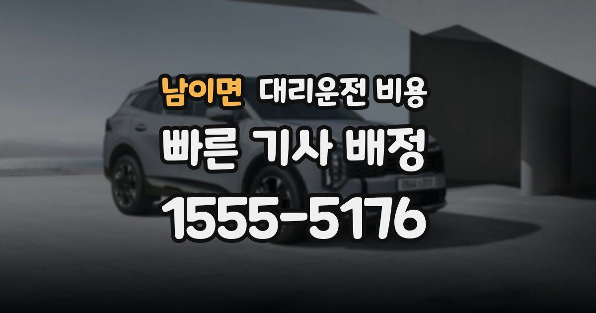 남이면 대리운전 가격