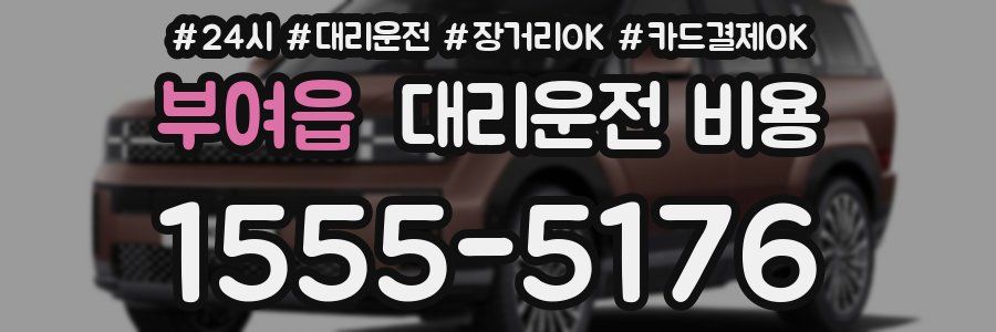 부여읍 대리운전 비용