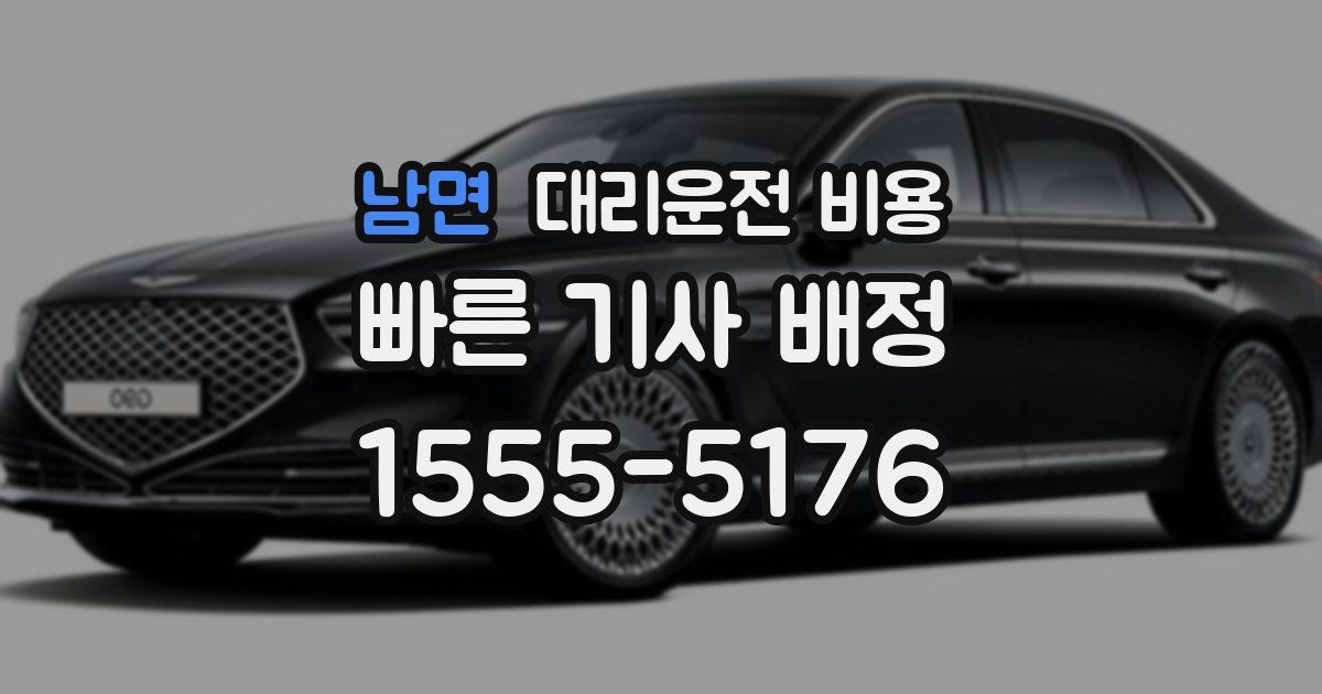 남면 대리운전 가격