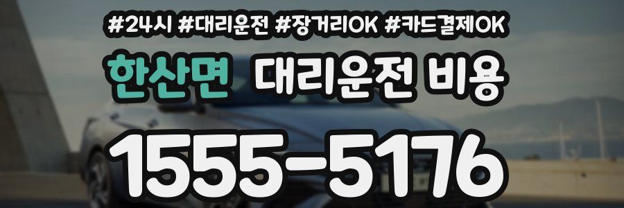 한산면 대리운전 비용