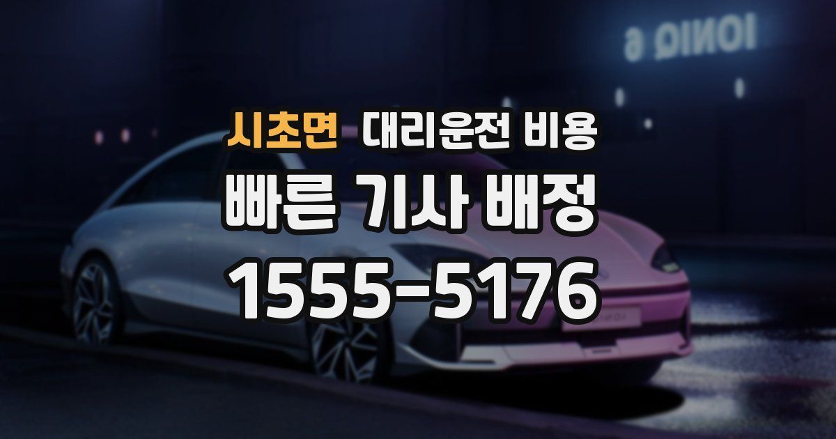 시초면 대리운전 가격