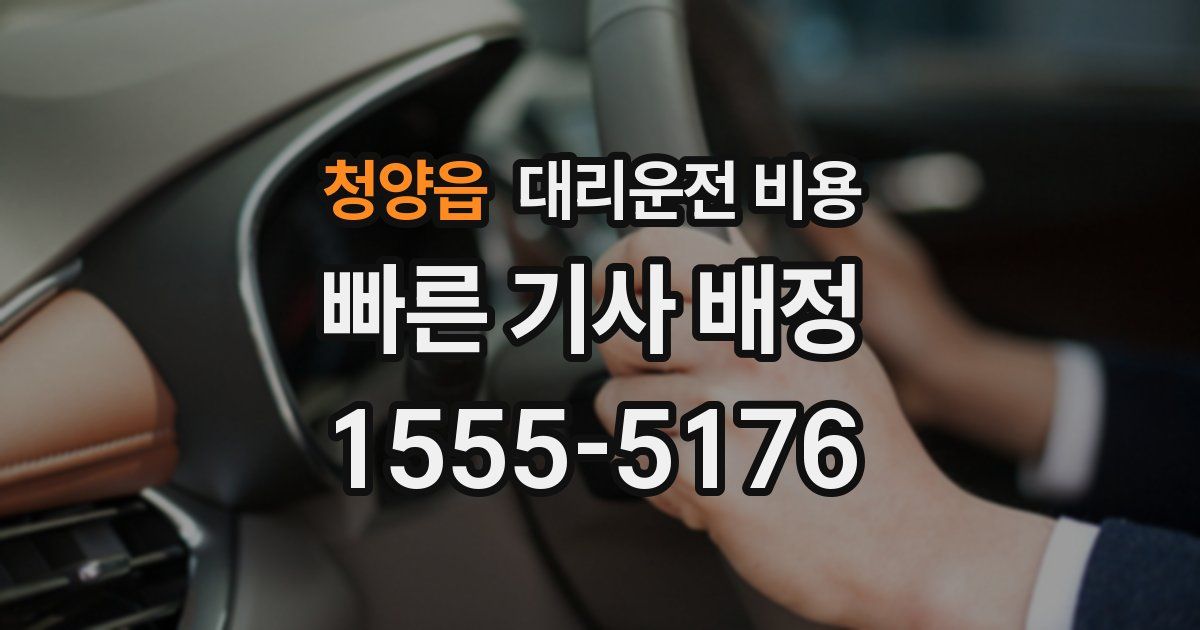 청양읍 대리운전 가격