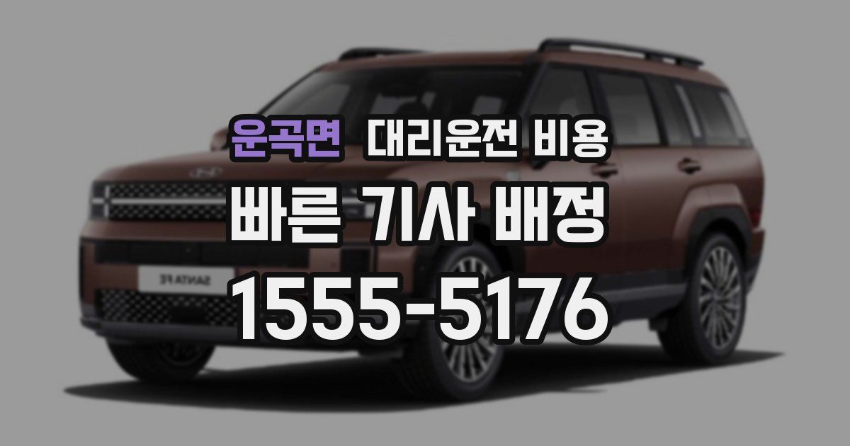 운곡면 대리운전 가격