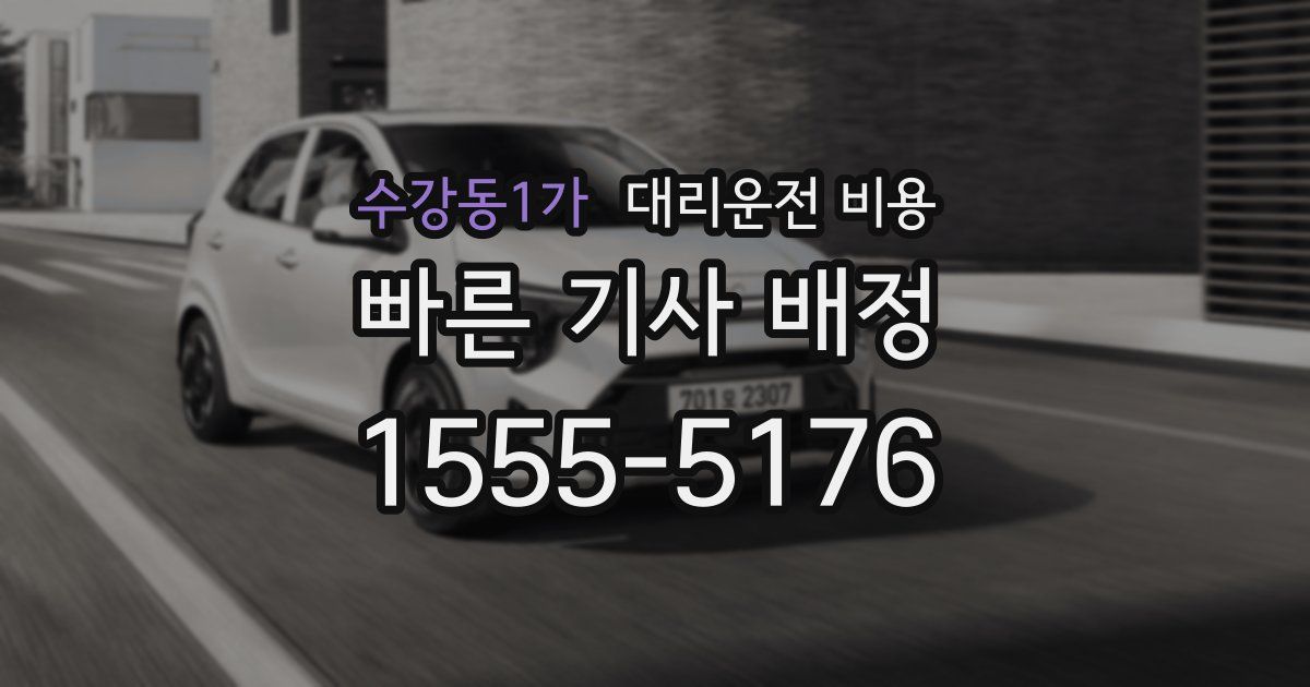 수강동1가 대리운전 가격