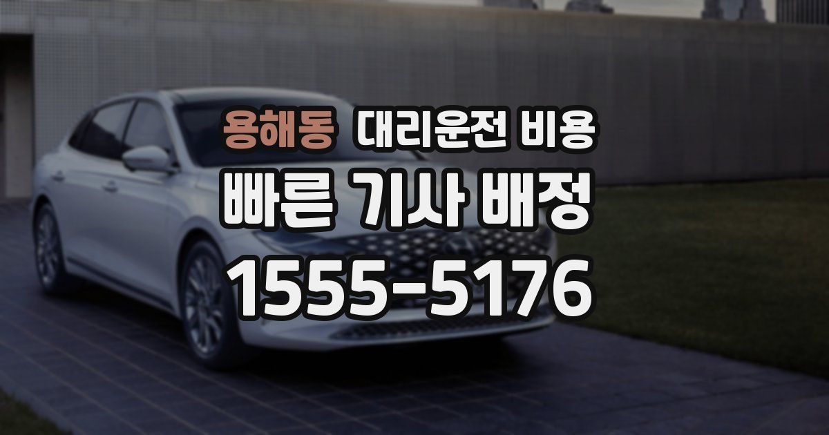 용해동 대리운전 가격