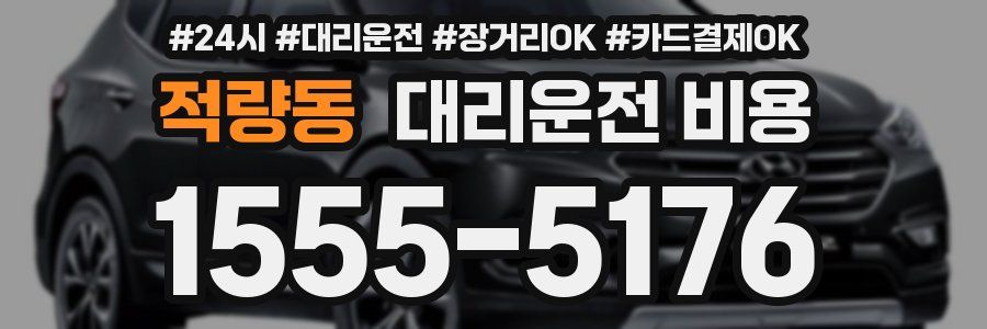 적량동 대리운전 비용