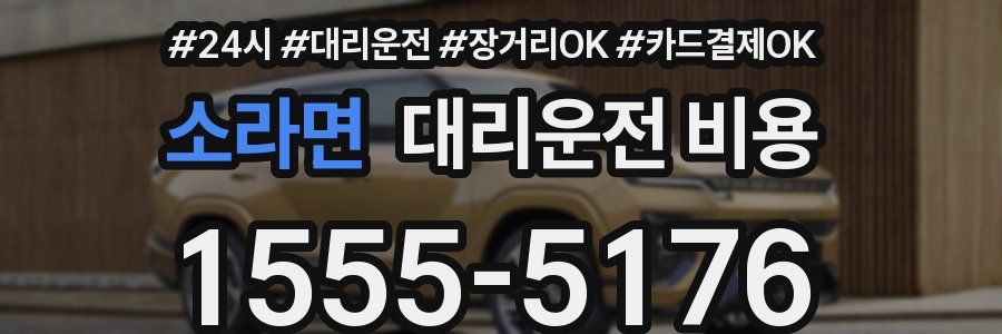 소라면 대리운전 비용