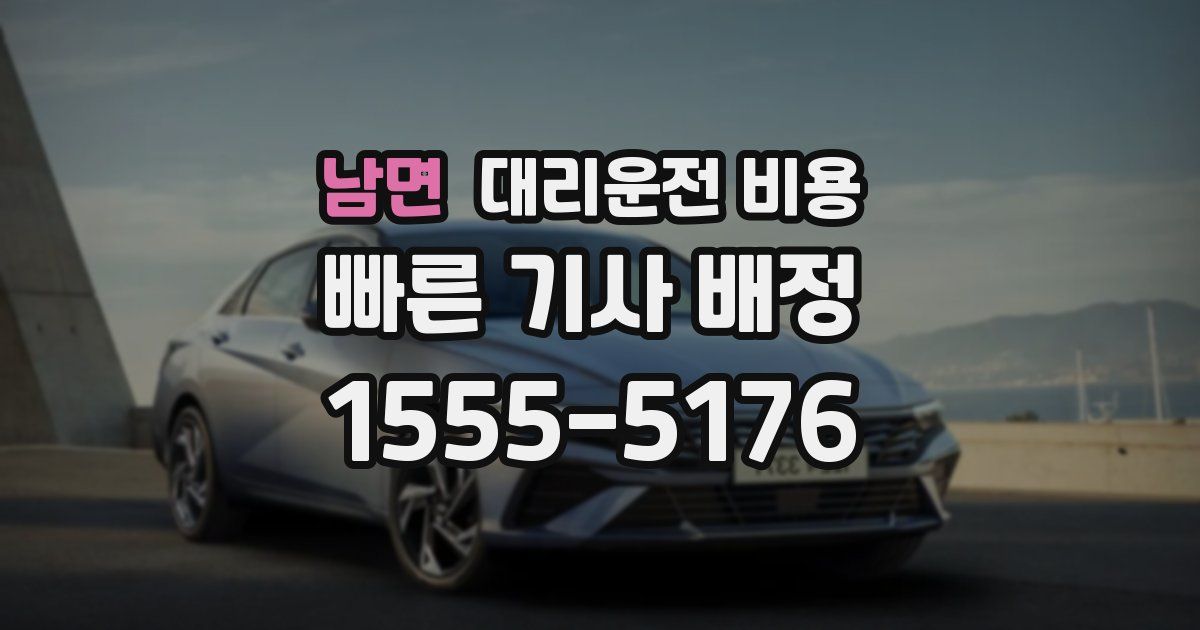 남면 대리운전 가격