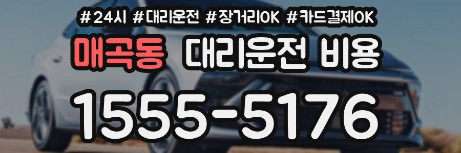 매곡동 대리운전 비용