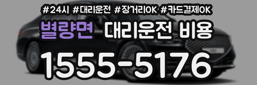 별량면 대리운전 비용