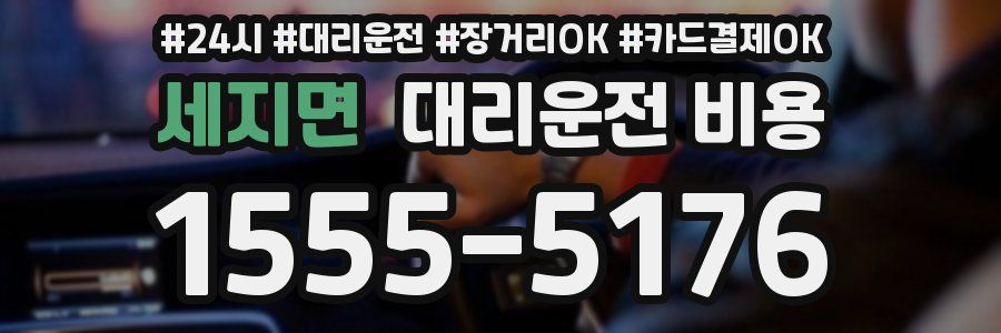 세지면 대리운전 비용