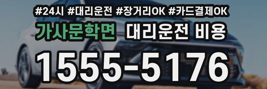 가사문학면 대리운전 비용