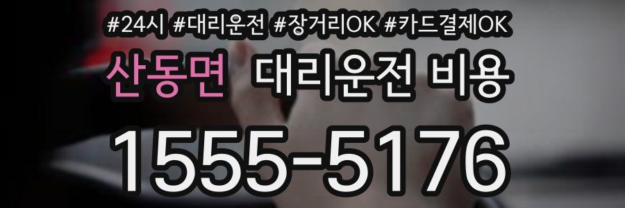 산동면 대리운전 비용