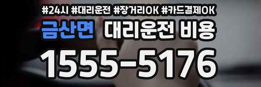 금산면 대리운전 비용