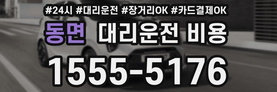 동면 대리운전 비용