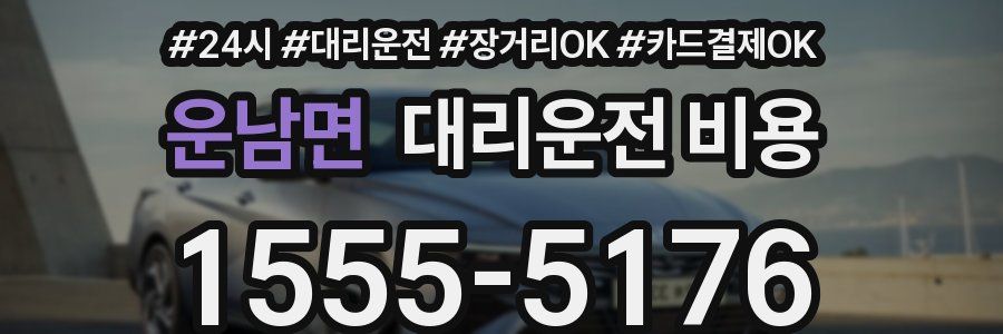 운남면 대리운전 비용