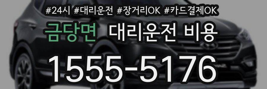 금당면 대리운전 비용