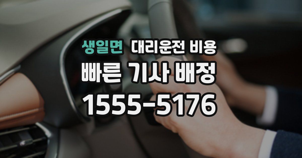 생일면 대리운전 가격