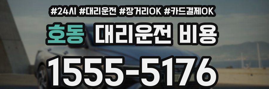 호동 대리운전 비용