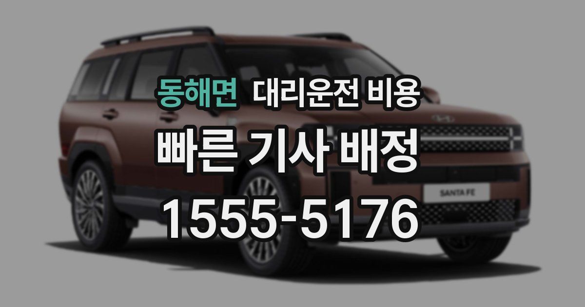 동해면 대리운전 가격