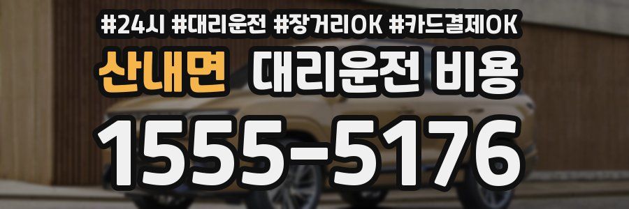 산내면 대리운전 비용