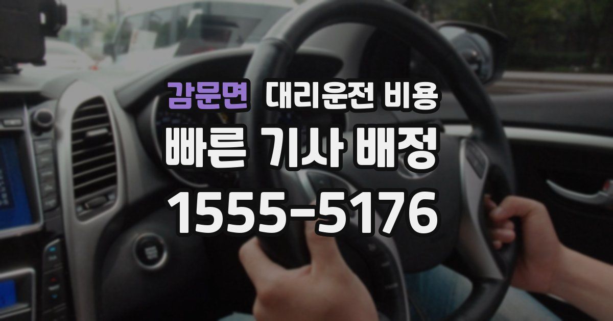 감문면 대리운전 가격