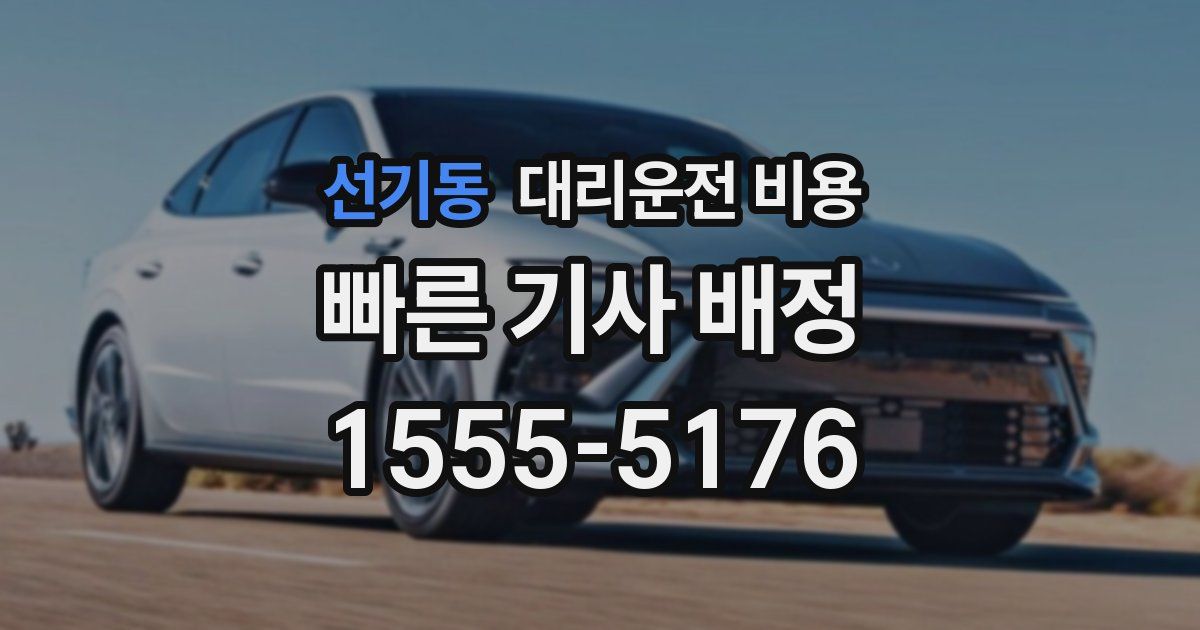 선기동 대리운전 가격