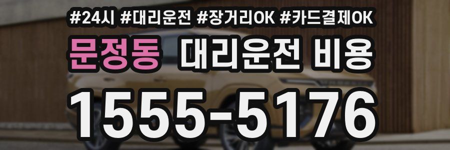 문정동 대리운전 비용
