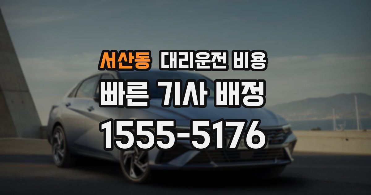 서산동 대리운전 가격