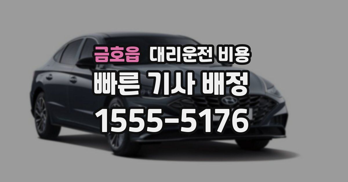 금호읍 대리운전 가격