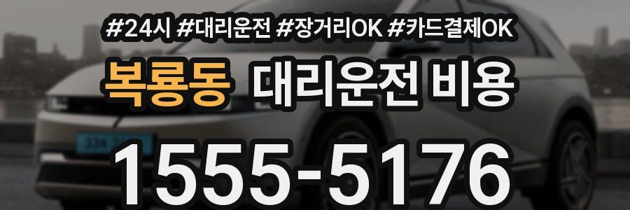 복룡동 대리운전 비용