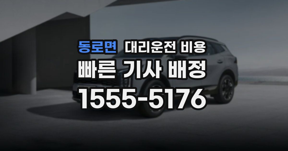 동로면 대리운전 가격