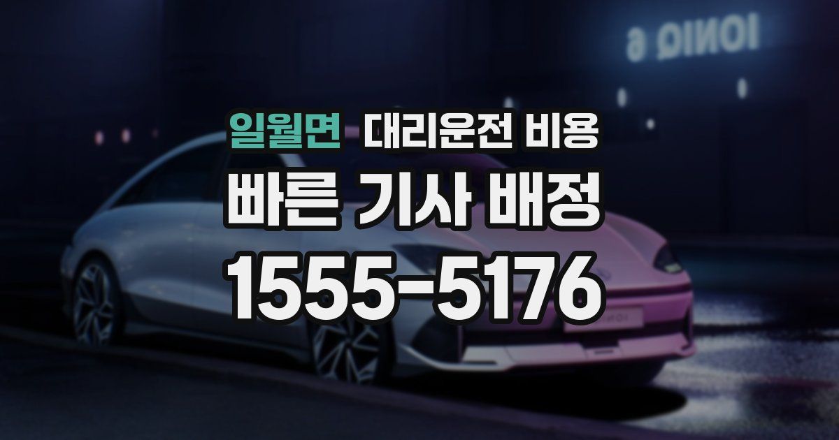 일월면 대리운전 가격