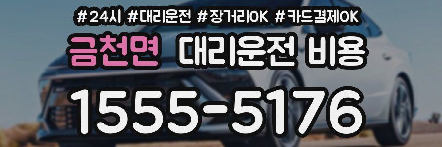 금천면 대리운전 비용