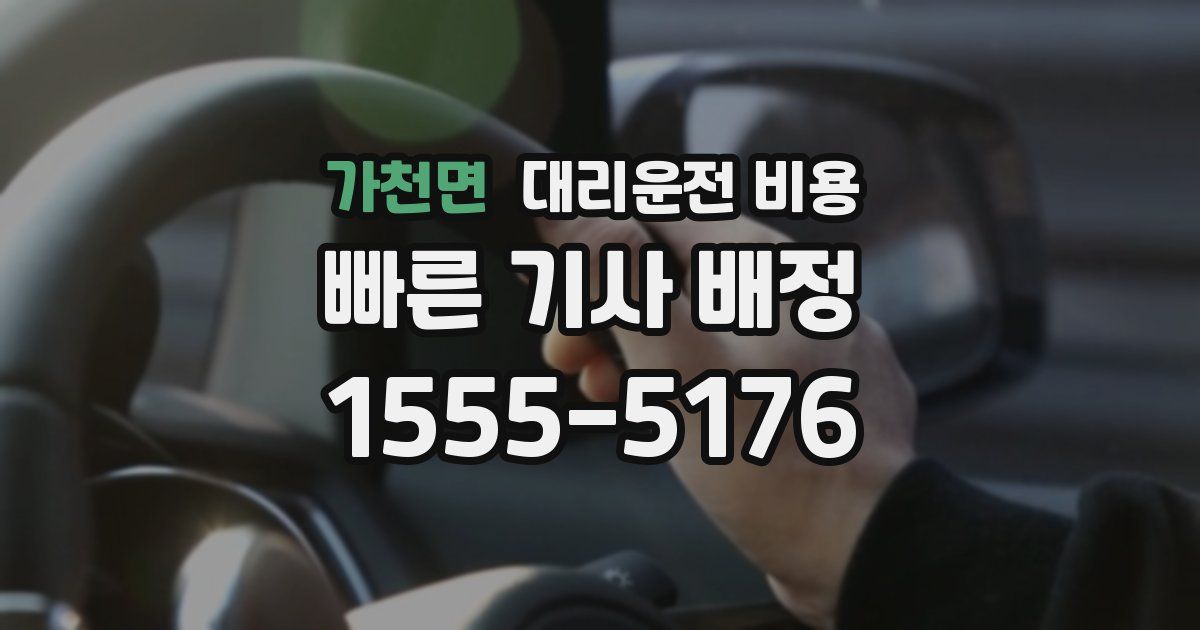 가천면 대리운전 가격