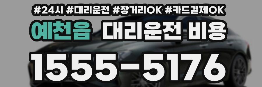 예천읍 대리운전 비용