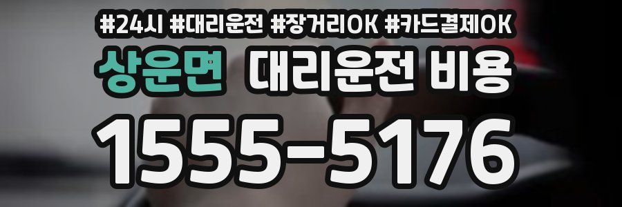 상운면 대리운전 비용