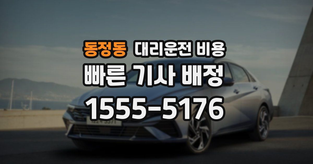 동정동 대리운전 가격